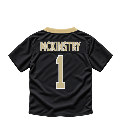 New Orleans Saints jersey keychain — Kool-Aid McKinstry #1. Exact saved player artwork preview.