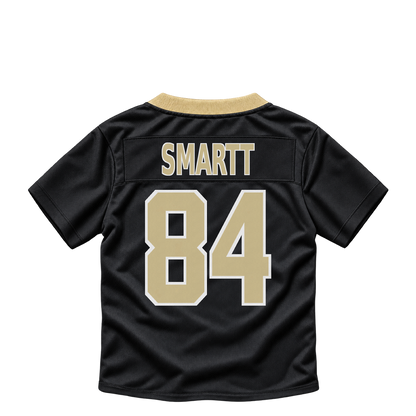 New Orleans Saints jersey keychain — Stone Smartt #84. Exact saved player artwork preview.