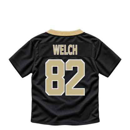 New Orleans Saints jersey keychain — Treyton Welch #82. Exact saved player artwork preview.