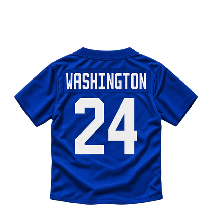 New York Giants jersey keychain — Ar'Darius Washington #24. Exact saved player artwork preview.