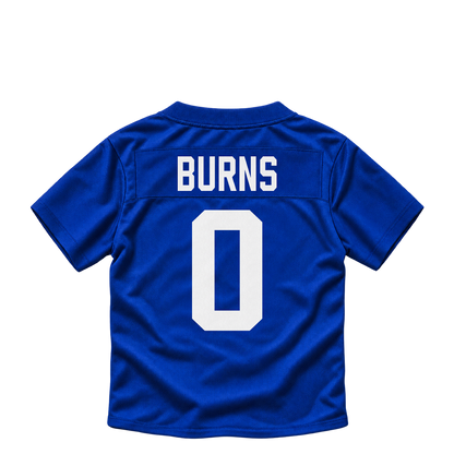New York Giants jersey keychain — Brian Burns #0. Exact saved player artwork preview.
