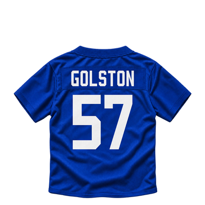 New York Giants jersey keychain — Chauncey Golston #57. Exact saved player artwork preview.