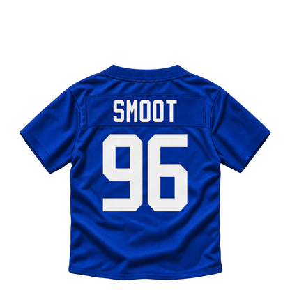 New York Giants jersey keychain — Dawuane Smoot #96. Exact saved player artwork preview.