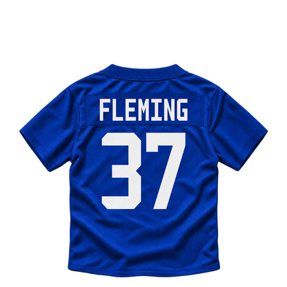 New York Giants jersey keychain — Dontae Fleming #37. Exact saved player artwork preview.