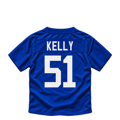New York Giants jersey keychain — Jack Kelly #51. Exact saved player artwork preview.