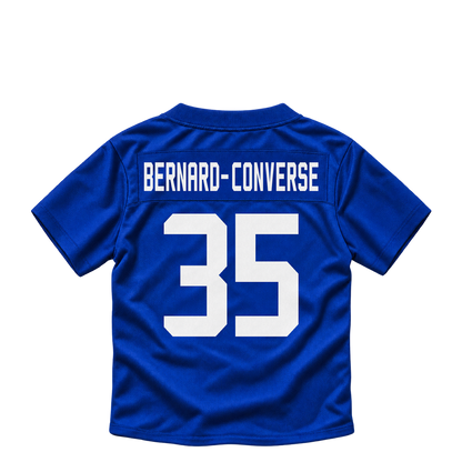 New York Giants jersey keychain — Jarrick Bernard-Converse #35. Exact saved player artwork preview.