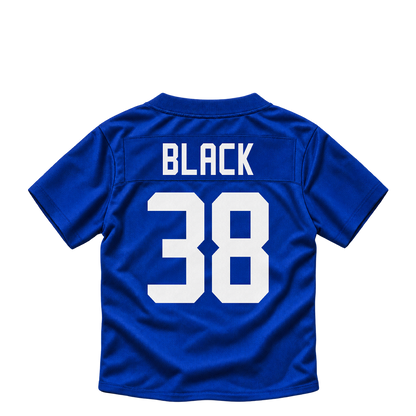 New York Giants jersey keychain — Korie Black #38. Exact saved player artwork preview.
