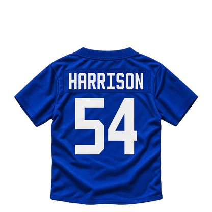 New York Giants jersey keychain — Malik Harrison #54. Exact saved player artwork preview.