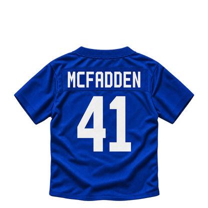 New York Giants jersey keychain — Micah McFadden #41. Exact saved player artwork preview.