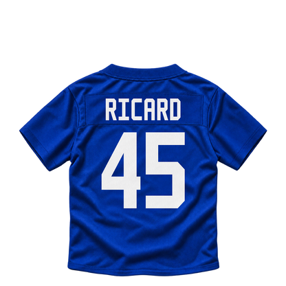 New York Giants jersey keychain — Patrick Ricard #45. Exact saved player artwork preview.