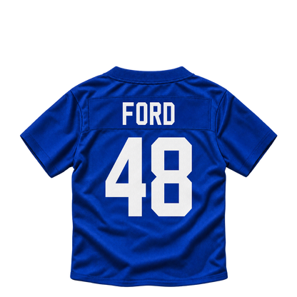 New York Giants jersey keychain — Trace Ford #48. Exact saved player artwork preview.