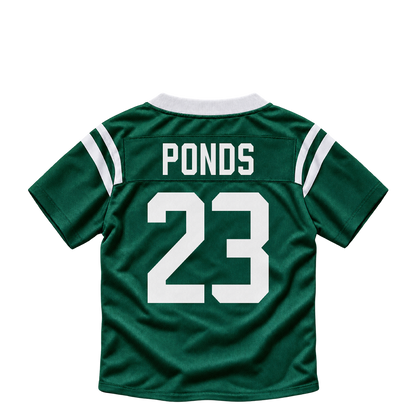 New York Jets jersey keychain — D'Angelo Ponds #23. Exact saved player artwork preview.