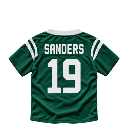 New York Jets jersey keychain — Jason Sanders #19. Exact saved player artwork preview.