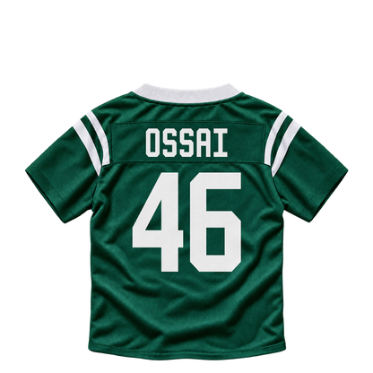 New York Jets jersey keychain — Joseph Ossai #46. Exact saved player artwork preview.