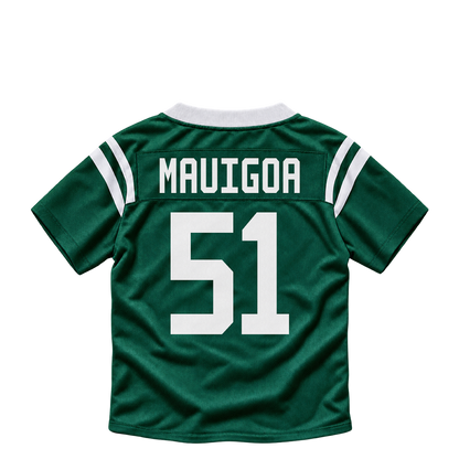New York Jets jersey keychain — Kiko Mauigoa #51. Exact saved player artwork preview.
