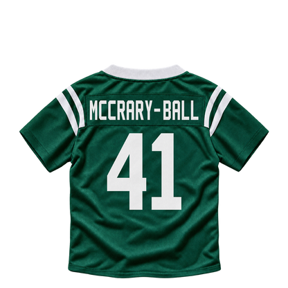 New York Jets jersey keychain — Marcelino McCrary-Ball #41. Exact saved player artwork preview.