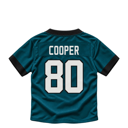 Philadelphia Eagles jersey keychain — Darius Cooper #80. Exact saved player artwork preview.