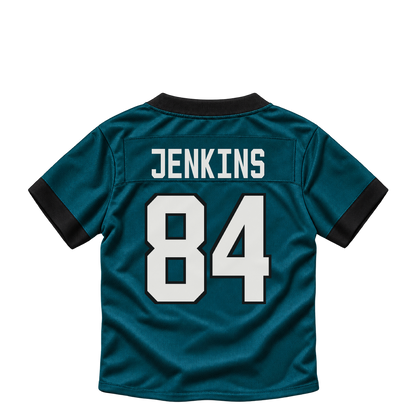 Philadelphia Eagles jersey keychain — E.J. Jenkins #84. Exact saved player artwork preview.
