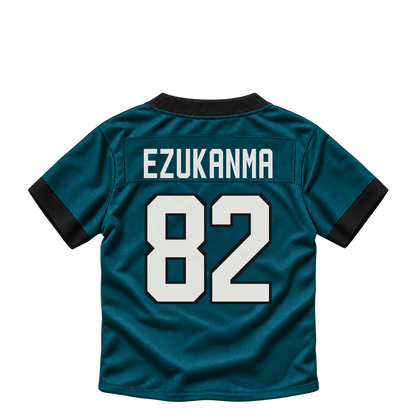 Philadelphia Eagles jersey keychain — Erik Ezukanma #82. Exact saved player artwork preview.