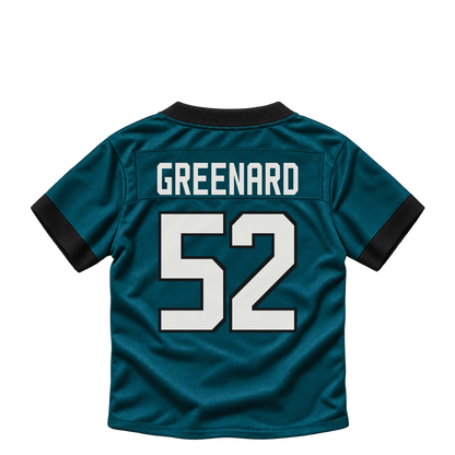 Philadelphia Eagles jersey keychain — Jonathan Greenard #52. Exact saved player artwork preview.