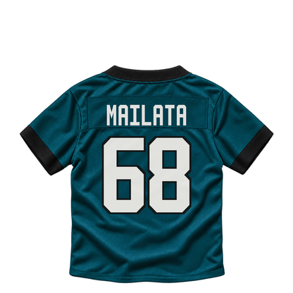 Philadelphia Eagles jersey keychain — Jordan Mailata #68. Exact saved player artwork preview.