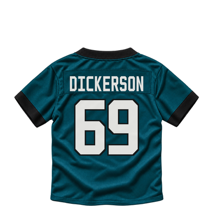 Philadelphia Eagles jersey keychain — Landon Dickerson #69. Exact saved player artwork preview.