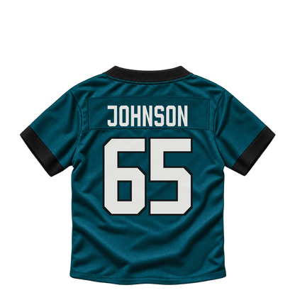 Philadelphia Eagles jersey keychain — Lane Johnson #65. Exact saved player artwork preview.