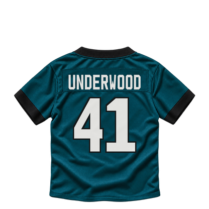 Philadelphia Eagles jersey keychain — Rocco Underwood #41. Exact saved player artwork preview.