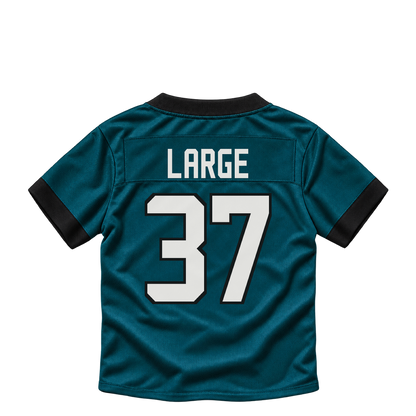 Philadelphia Eagles jersey keychain — Tucker Large #37. Exact saved player artwork preview.
