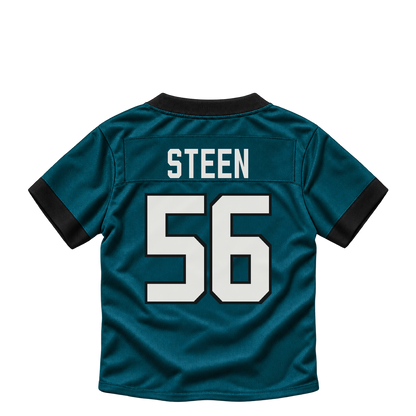 Philadelphia Eagles jersey keychain — Tyler Steen #56. Exact saved player artwork preview.