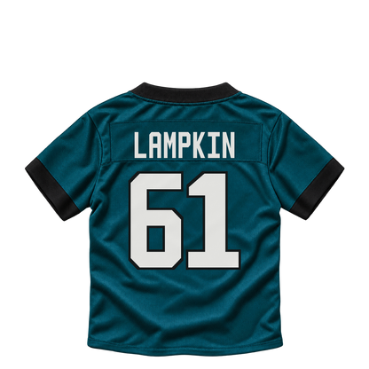 Philadelphia Eagles jersey keychain — Willie Lampkin #61. Exact saved player artwork preview.