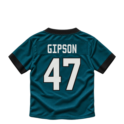 Philadelphia Eagles jersey keychain — Xavier Gipson #47. Exact saved player artwork preview.