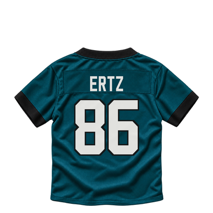 Philadelphia Eagles jersey keychain — Zach Ertz #86. Exact saved player artwork preview.