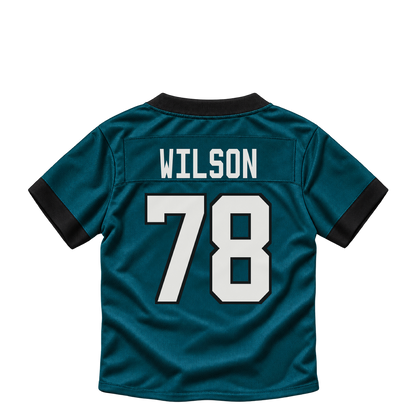 Philadelphia Eagles jersey keychain — Zion Wilson #78. Exact saved player artwork preview.