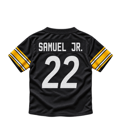 Pittsburgh Steelers jersey keychain — Asante Samuel Jr. #22. Exact saved player artwork preview.