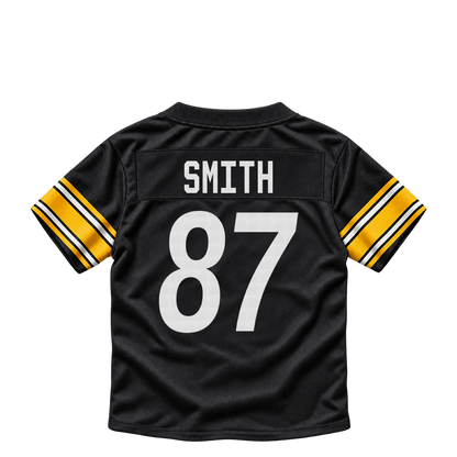 Pittsburgh Steelers jersey keychain — Brandon Smith #87. Exact saved player artwork preview.