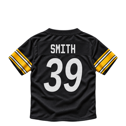 Pittsburgh Steelers jersey keychain — Terell Smith #39. Exact saved player artwork preview.
