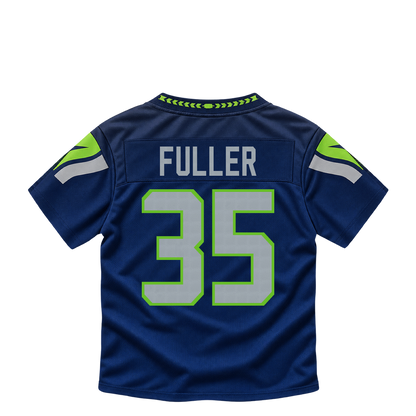 Seattle Seahawks jersey keychain — Andre Fuller #35. Exact saved player artwork preview.