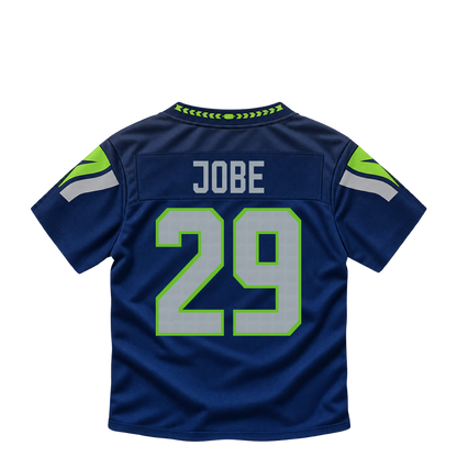 Seattle Seahawks jersey keychain — Josh Jobe #29. Exact saved player artwork preview.