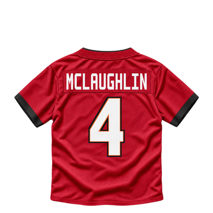 Tampa Bay Buccaneers jersey keychain — Chase McLaughlin #4. Exact saved player artwork preview.
