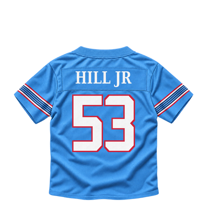 Tennessee Titans jersey keychain — Anthony Hill Jr. #53. Exact saved player artwork preview.