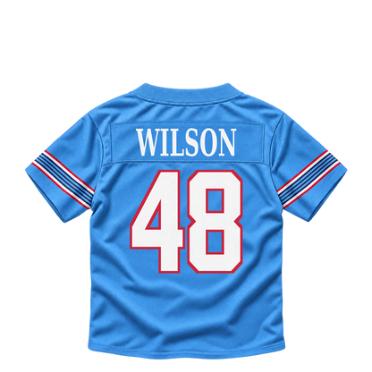 Tennessee Titans jersey keychain — Chase Wilson #48. Exact saved player artwork preview.