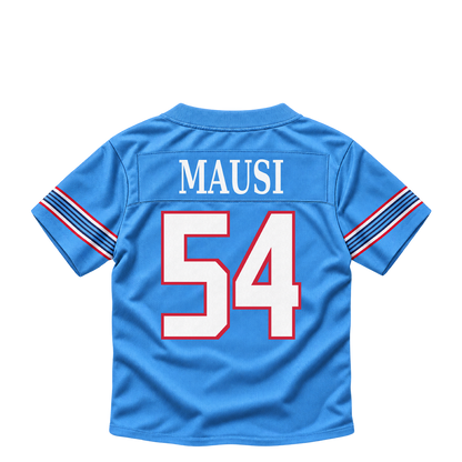 Tennessee Titans jersey keychain — Dorian Mausi #54. Exact saved player artwork preview.