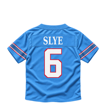 Tennessee Titans jersey keychain — Joey Slye #6. Exact saved player artwork preview.