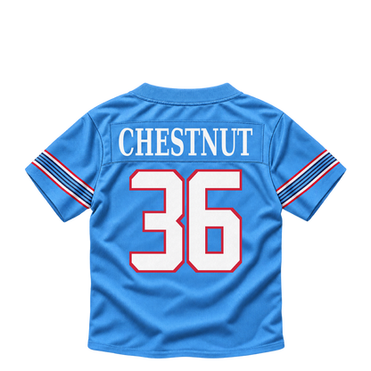 Tennessee Titans jersey keychain — Julius Chestnut #36. Exact saved player artwork preview.