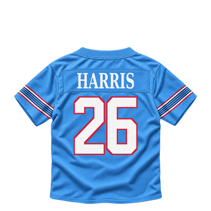 Tennessee Titans jersey keychain — Marcus Harris #26. Exact saved player artwork preview.