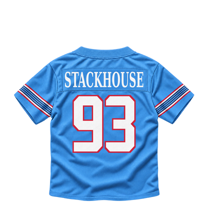 Tennessee Titans jersey keychain — Nazir Stackhouse #93. Exact saved player artwork preview.