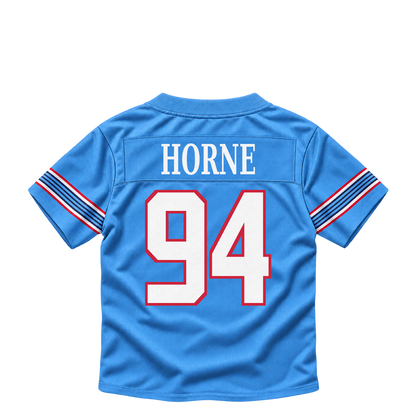Tennessee Titans jersey keychain — Timmy Horne #94. Exact saved player artwork preview.