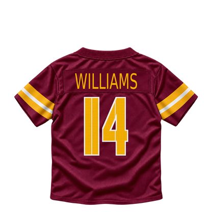Washington Commanders jersey keychain — Antonio Williams #14. Exact saved player artwork preview.