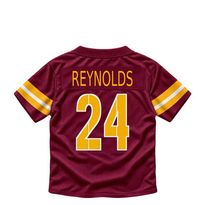 Washington Commanders jersey keychain — Craig Reynolds #24. Exact saved player artwork preview.